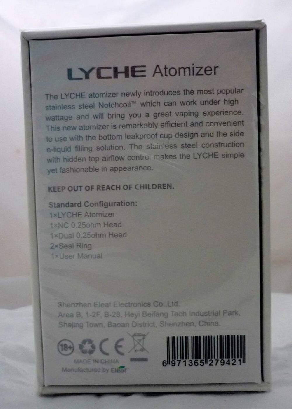 Eleaf LYCHE atomiseur 4ml 
Electroménager