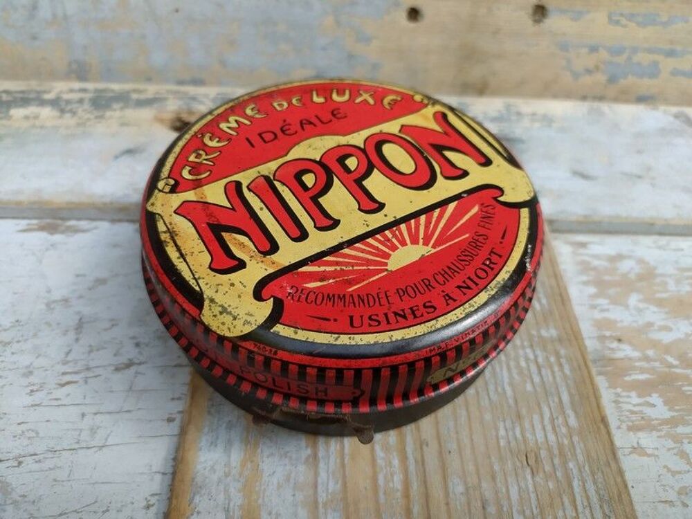 Ancienne Boite Publicitaire Cirage Nippon N&deg;6

