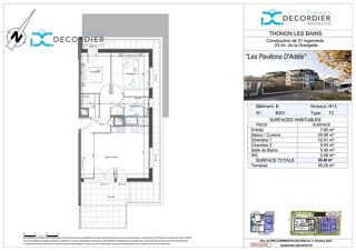  Appartement � vendre 3 pi�ces 63 m�