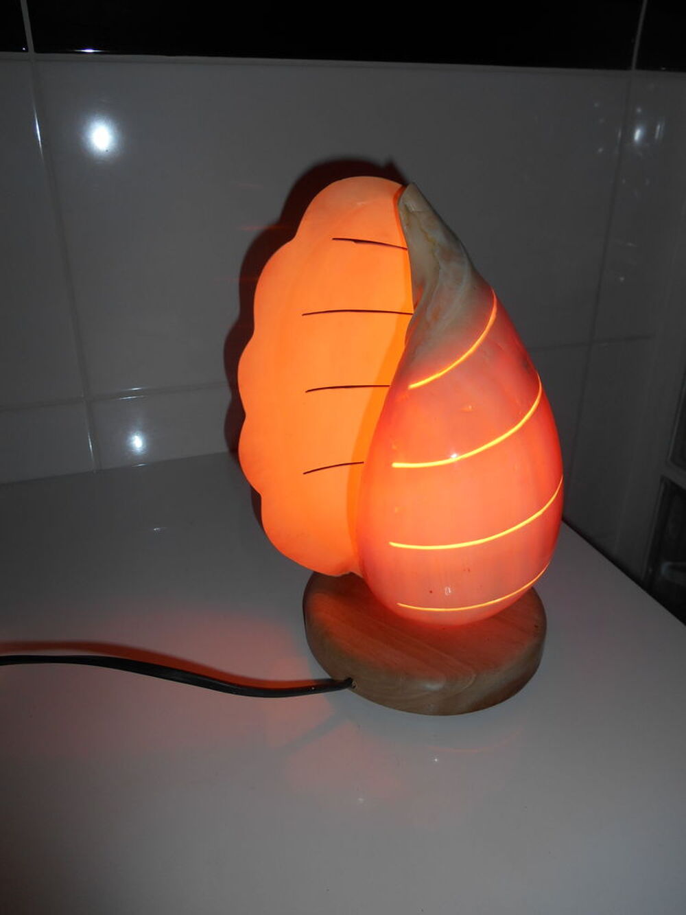 Sympathique lampe coquillage 