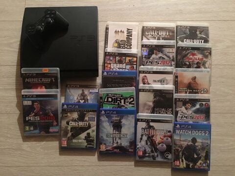 PS3 + 1 manette + 19 jeux 0 Doucier (39)