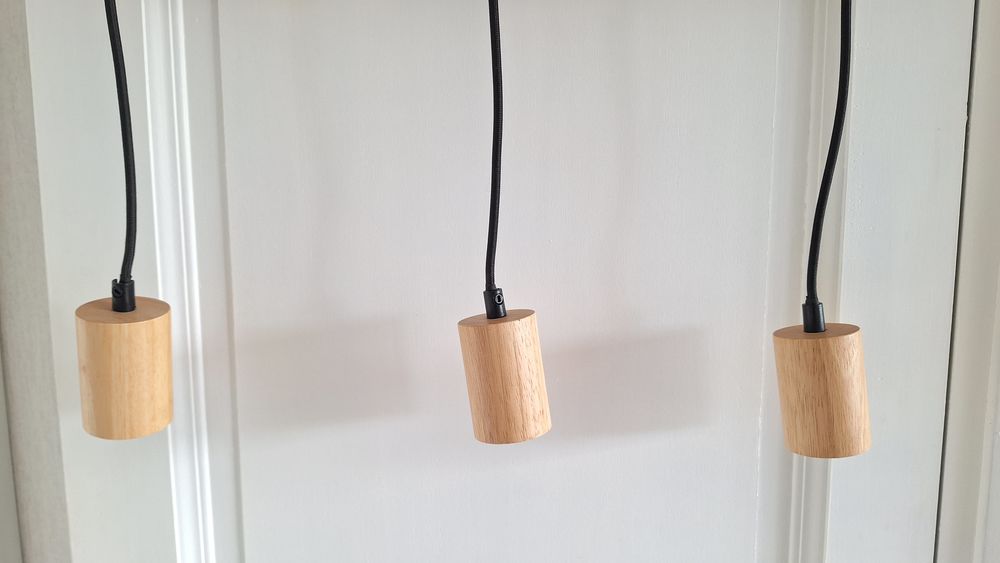 Suspension contemporaine 3 lampes r&eacute;glables en hauteur Décoration