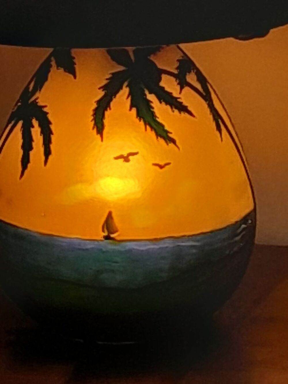 Lampe en p&acirc;te de verre Décoration
