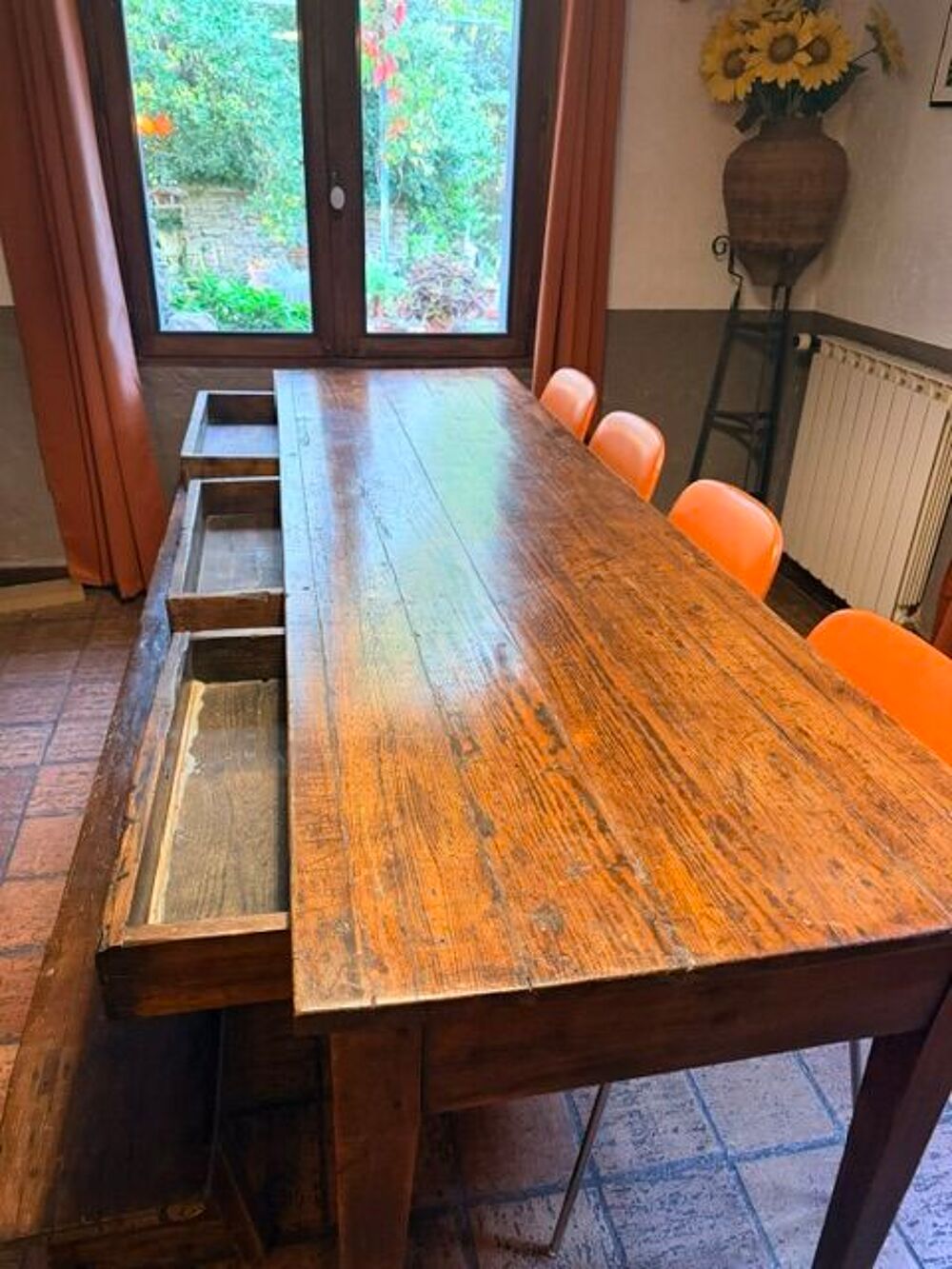 Table paysanne avec banc Meubles
