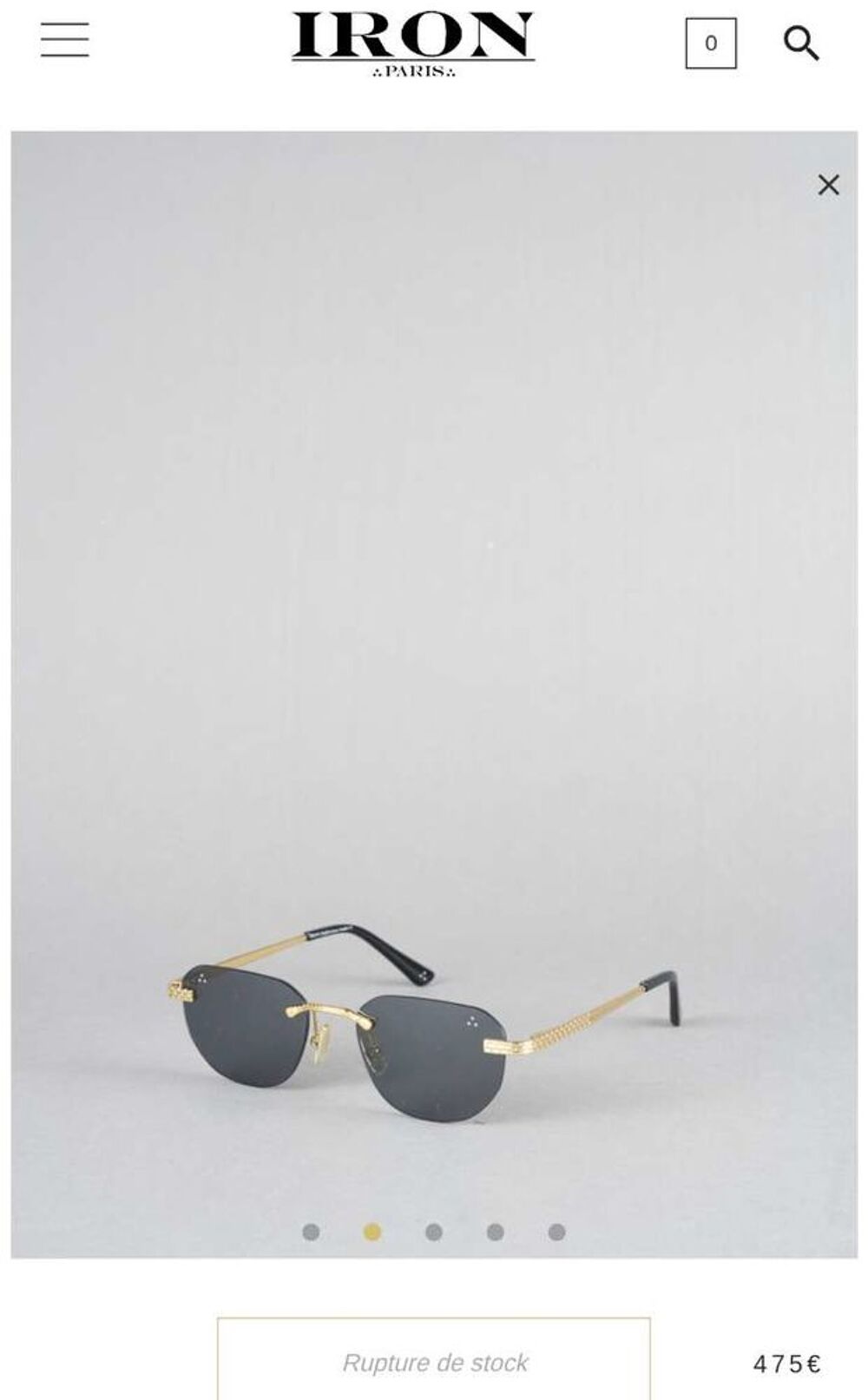 Lunettes luxe plaque et or 24 k Iron Paris/ bali Bijoux et montres