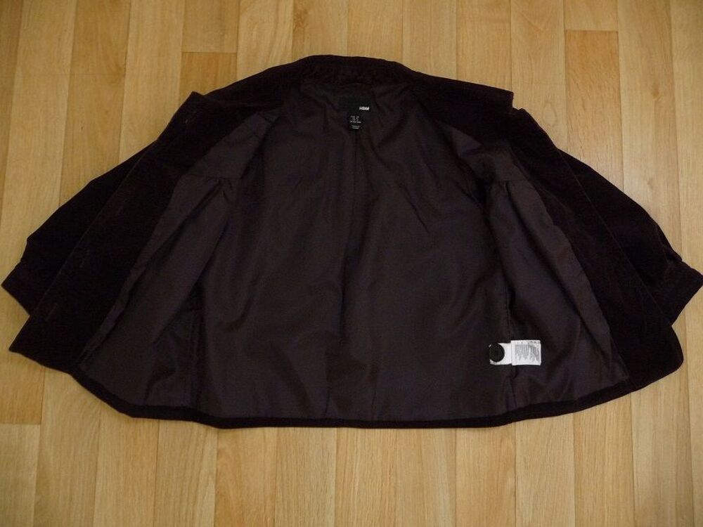Veste prune velours fines c&ocirc;tes taille 36 - Neuve Vtements