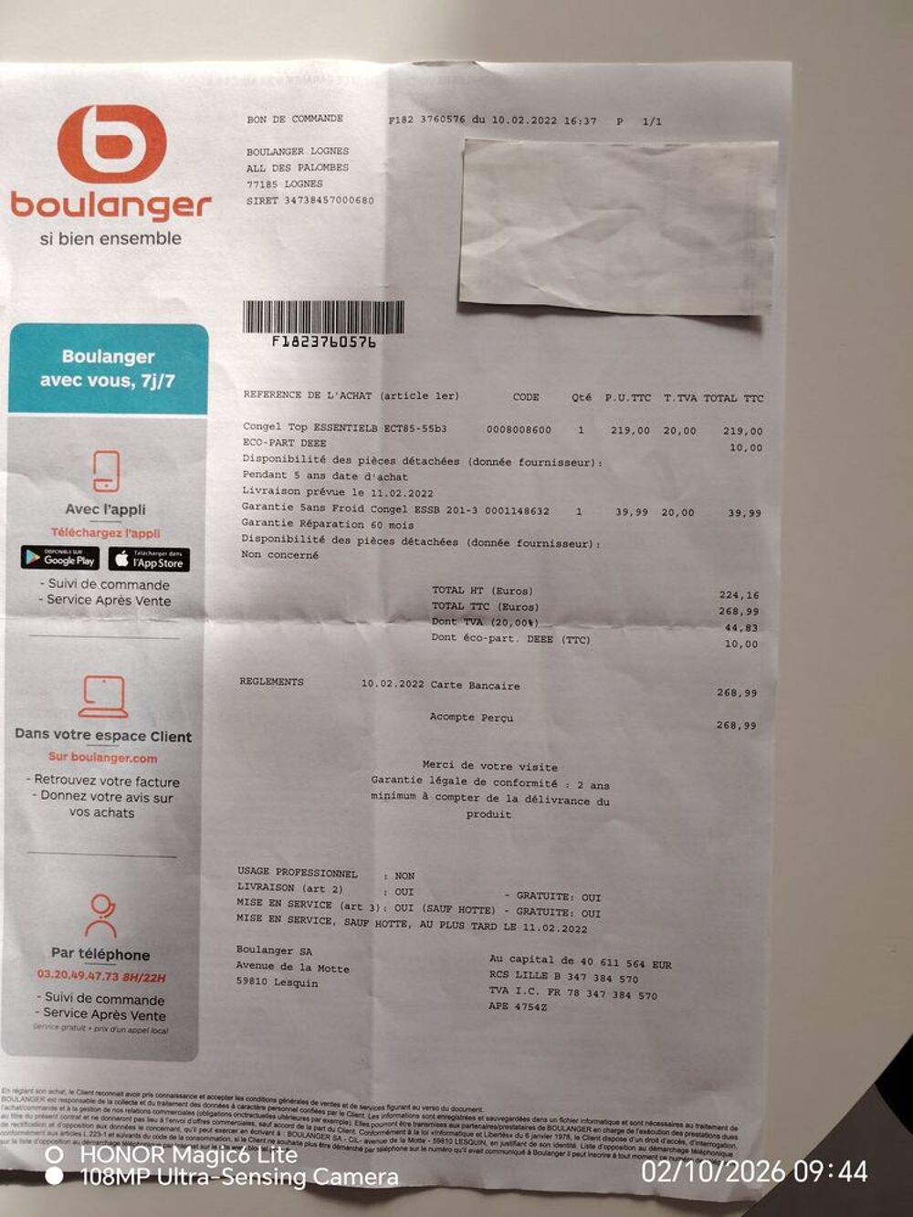 Cong&eacute;lateur 85l Electroménager
