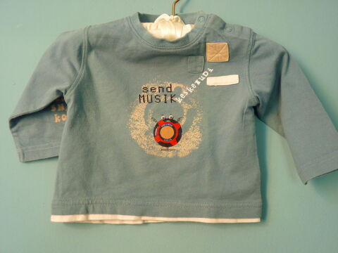 T-shirt garon  compagnie des petits 12 mois bleu TBE 2 Brienne-le-Chteau (10)
