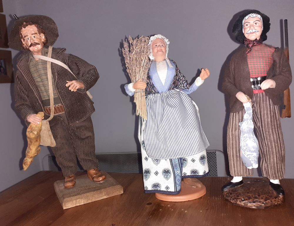 Trois santons de no&euml;l Décoration