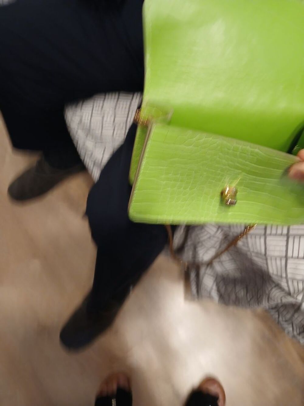 Sac a main vert Maroquinerie