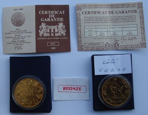 Ecu europ�en en Bronze florentin de 1983 Comme neuf 17 Montgeron (91)