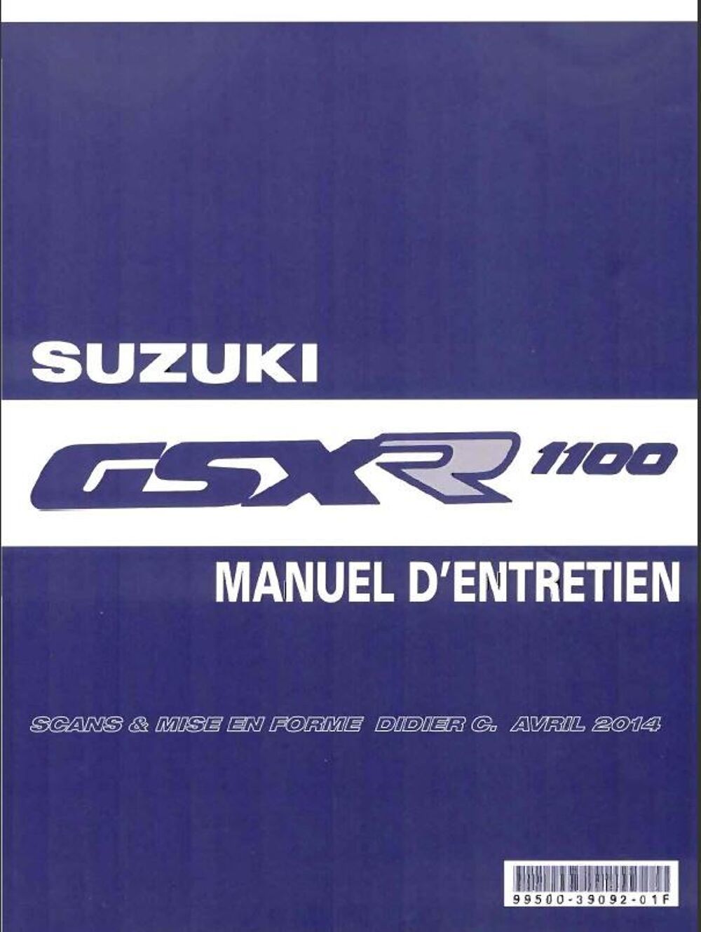 manuel d'atelier Suzuki GSX 1100 G 1992 Livres et BD