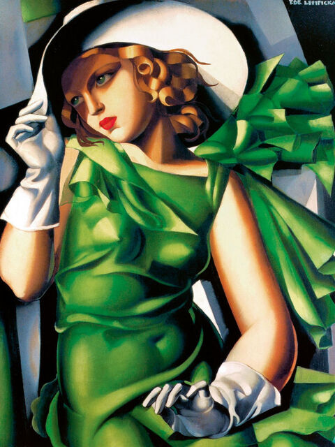 Tableau toile peinture TAMARA DE LEMPICKA LA FILLE AUX GANTS 120 Marseille 13 (13)