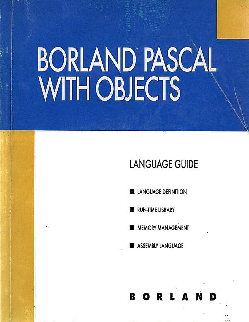 Borland Pascal With Objects - Borland Matriel informatique
