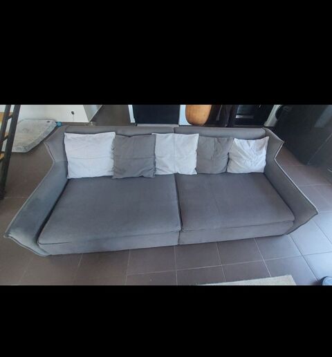 Canap 4 places  gris 200 Auriol (13)