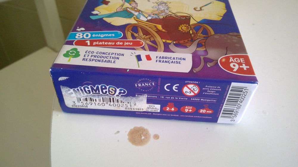 9€ Enigmes antiquit&eacute; (Bioviva) Jeux / jouets