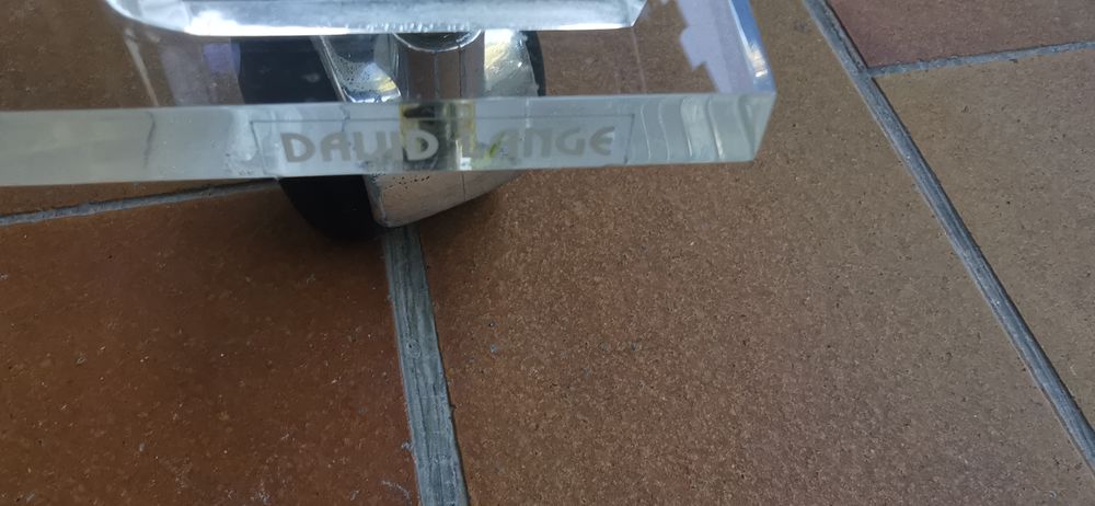 Table roulante plexiglass David Lange - t&eacute;l&eacute;/ hifi Meubles