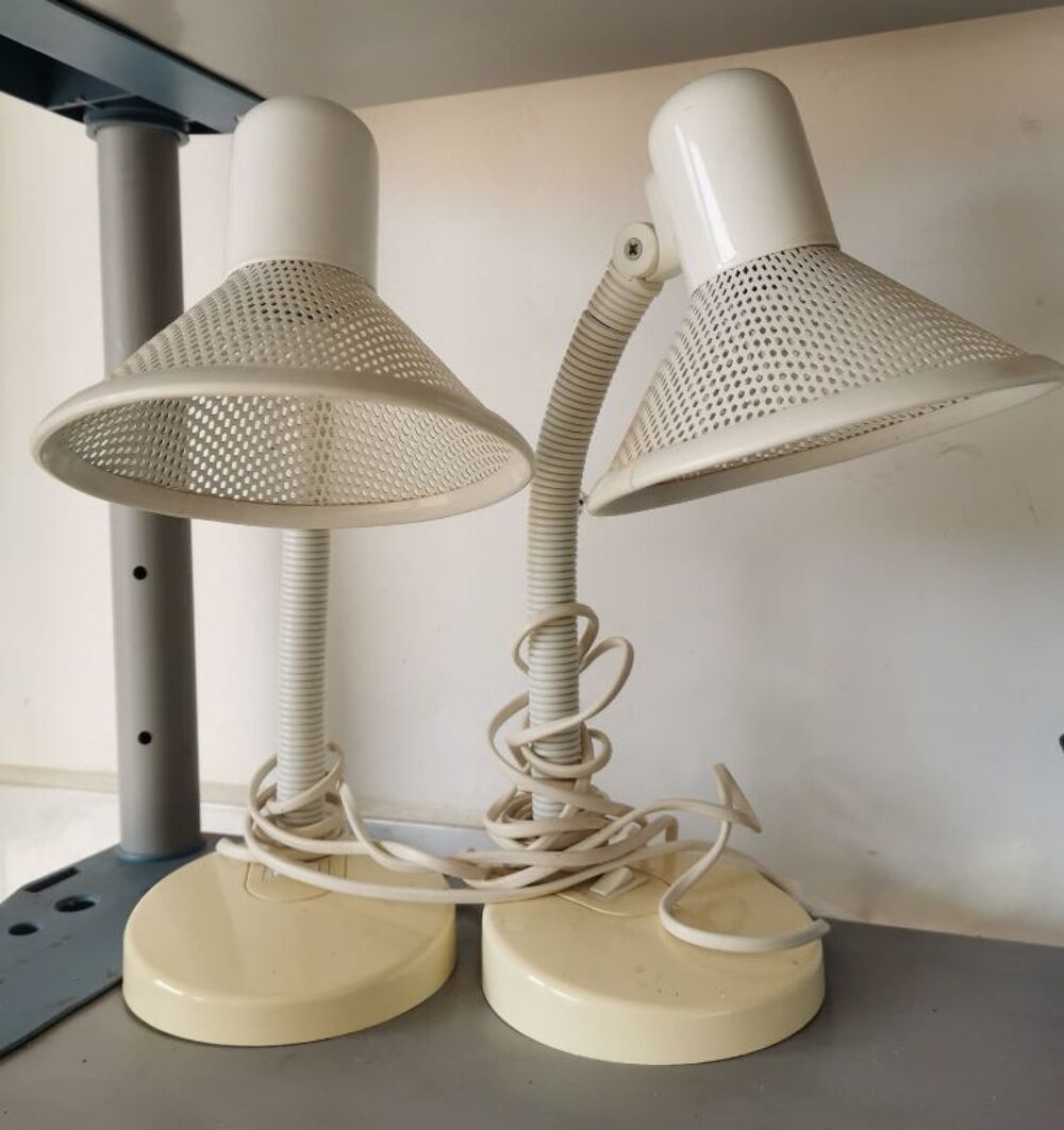 2 Lampes vintage bureau ou de chevet de la marque Massive Décoration