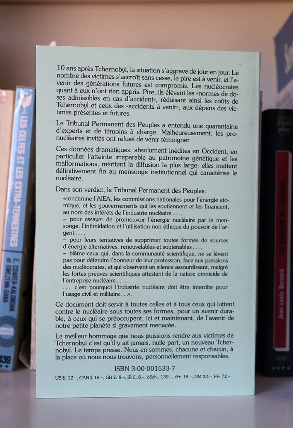 TCHERNOBYL > Tribunal des Peuples Livres et BD
