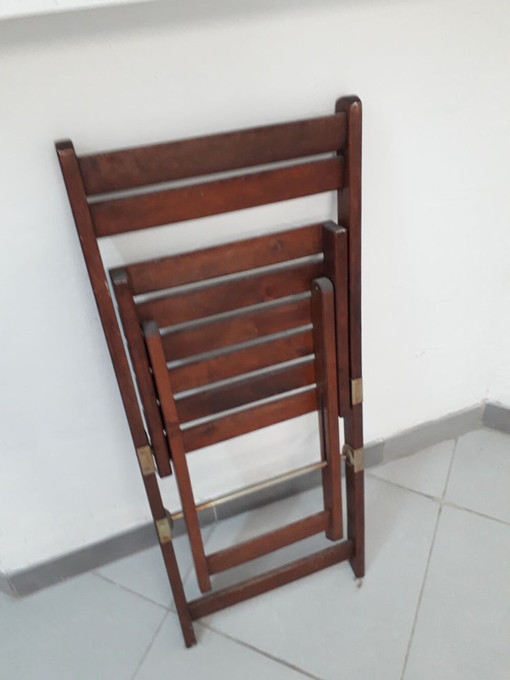 Lot de 2 chaises de jardin en bois pliables Meubles