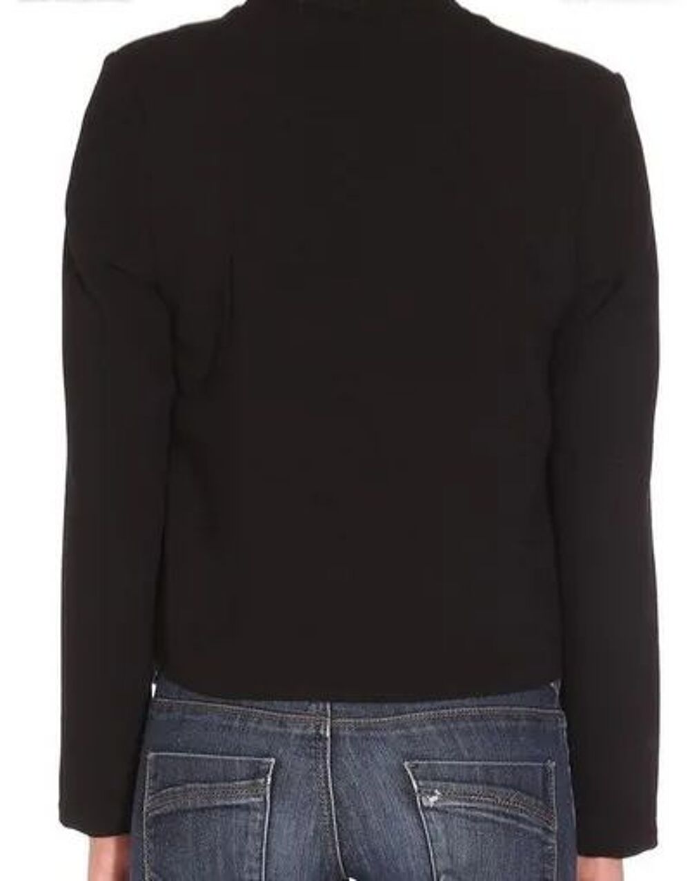 Belle veste courte noire bol&eacute;ro noir Mode &agrave; pans T 38 - 40 Vêtements