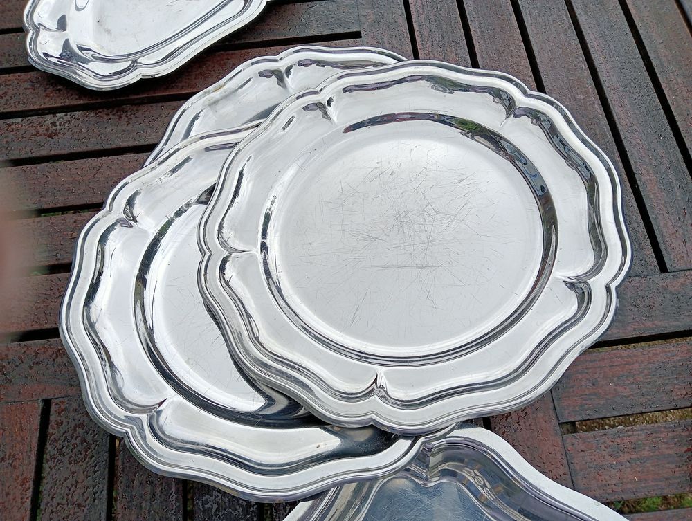 Lot de 10 plats inox Cuisine