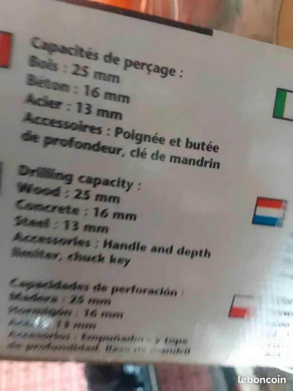 propose perceuse avec forets et rabot Bricolage