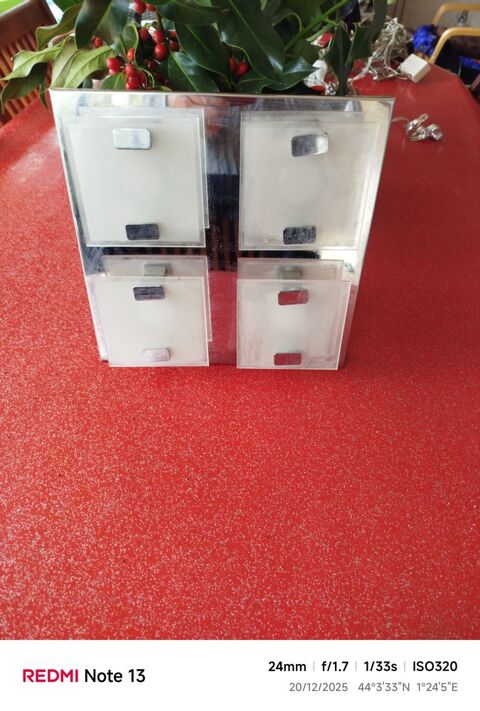 Applique /Lustre couloir en allu et verre T.B.E. 20 Montauban (82)