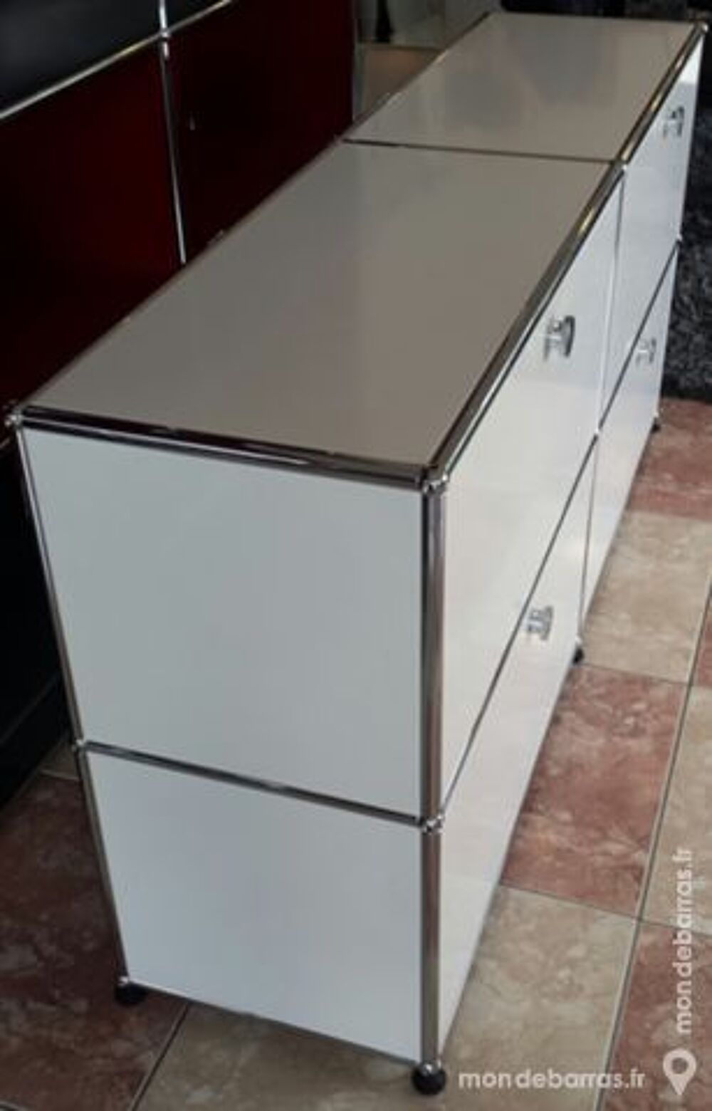 Sideboard 4 cases usm haller &agrave; 4 portes abattantes blanc Meubles