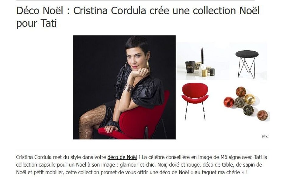 Belle Chaise collector Cristina Cordula pour Tati en bel &eacute;ta Meubles