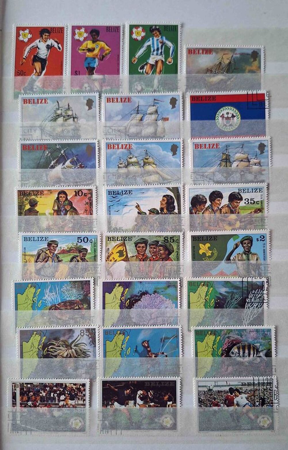 S&eacute;rie de timbres de collection de Belize 