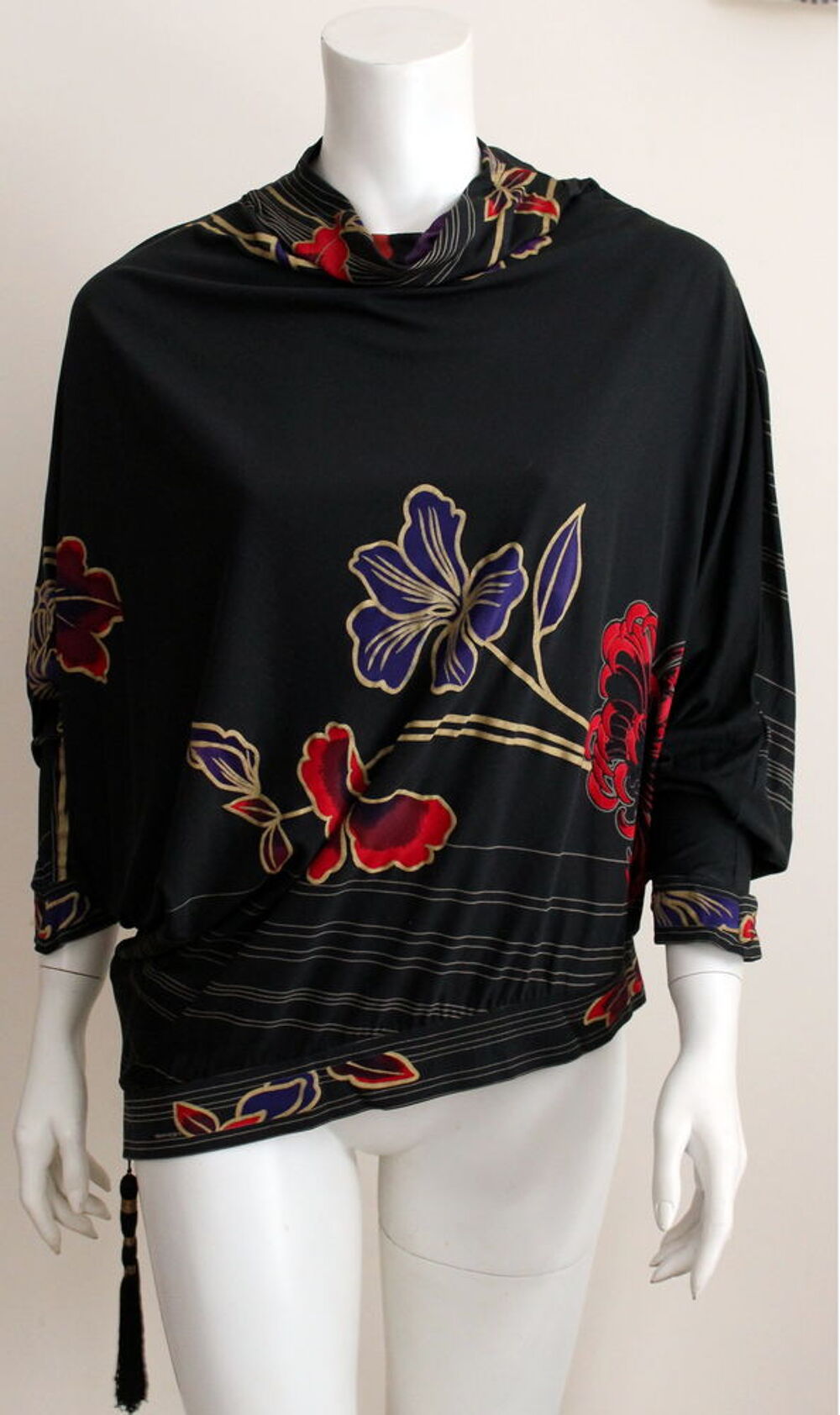 Top soie LEONARD orchid&eacute;es 
T.40/42 Fr Vêtements