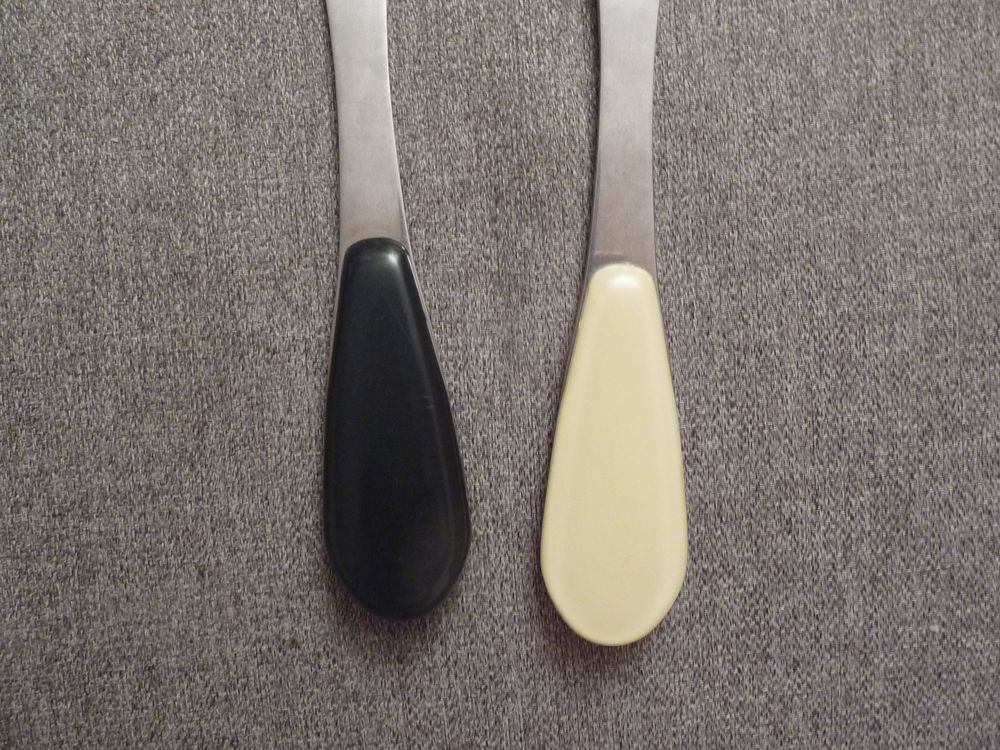 2 Cuill&egrave;res a Salade en M&eacute;tal Argent&eacute; Cuisine