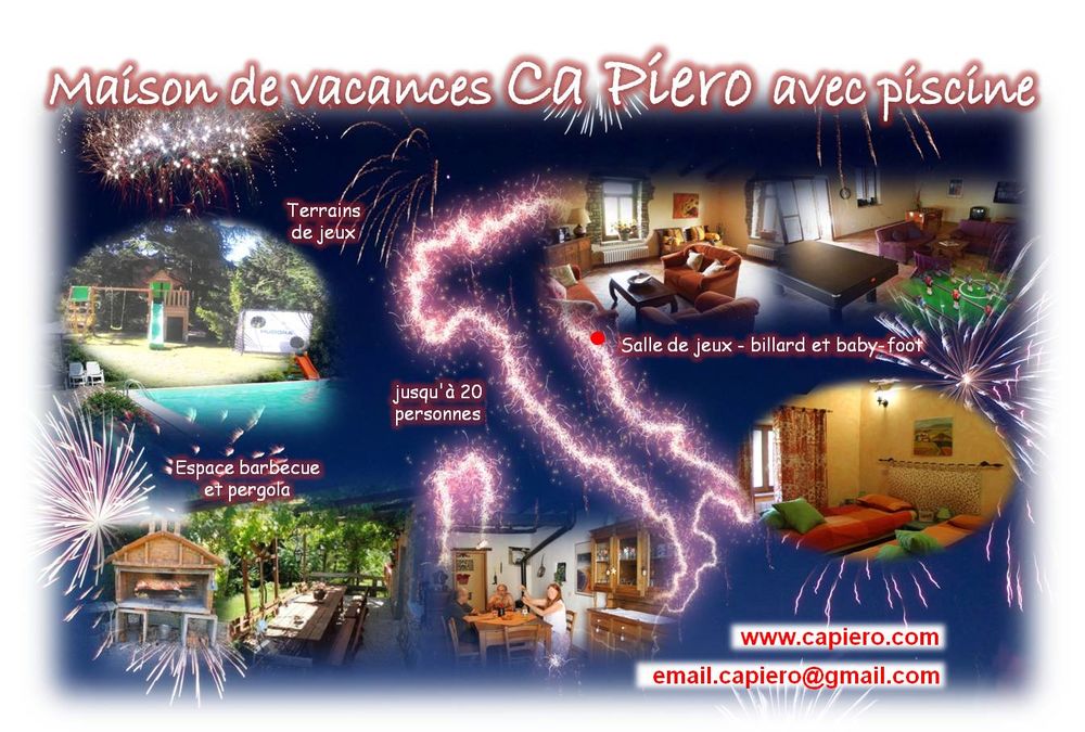   Maison de vacances Ca Piero jusqu' 20 pers avec piscine Vacances  / Offres de location 