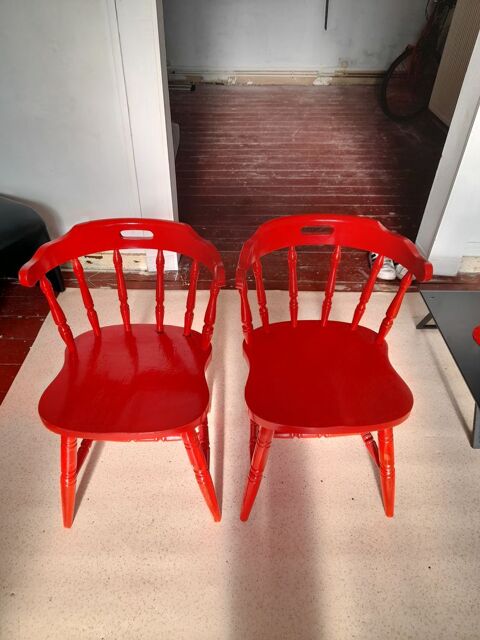 Chaises ancienne rouge 30 Dunkerque (59)