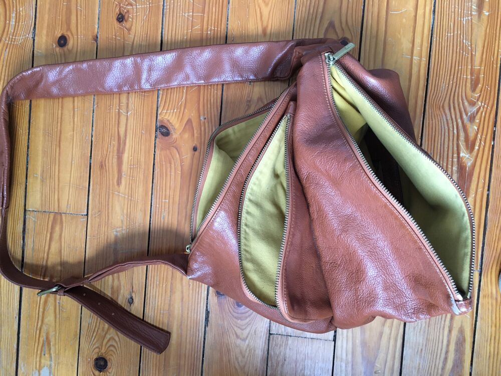 sac cuir camel femme LUPO 
Maroquinerie