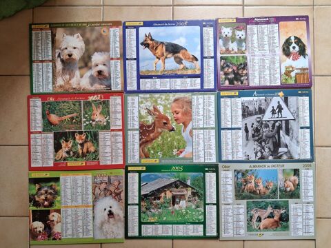 lot de 18 almanach de la poste Fléré-la-Rivière (36)