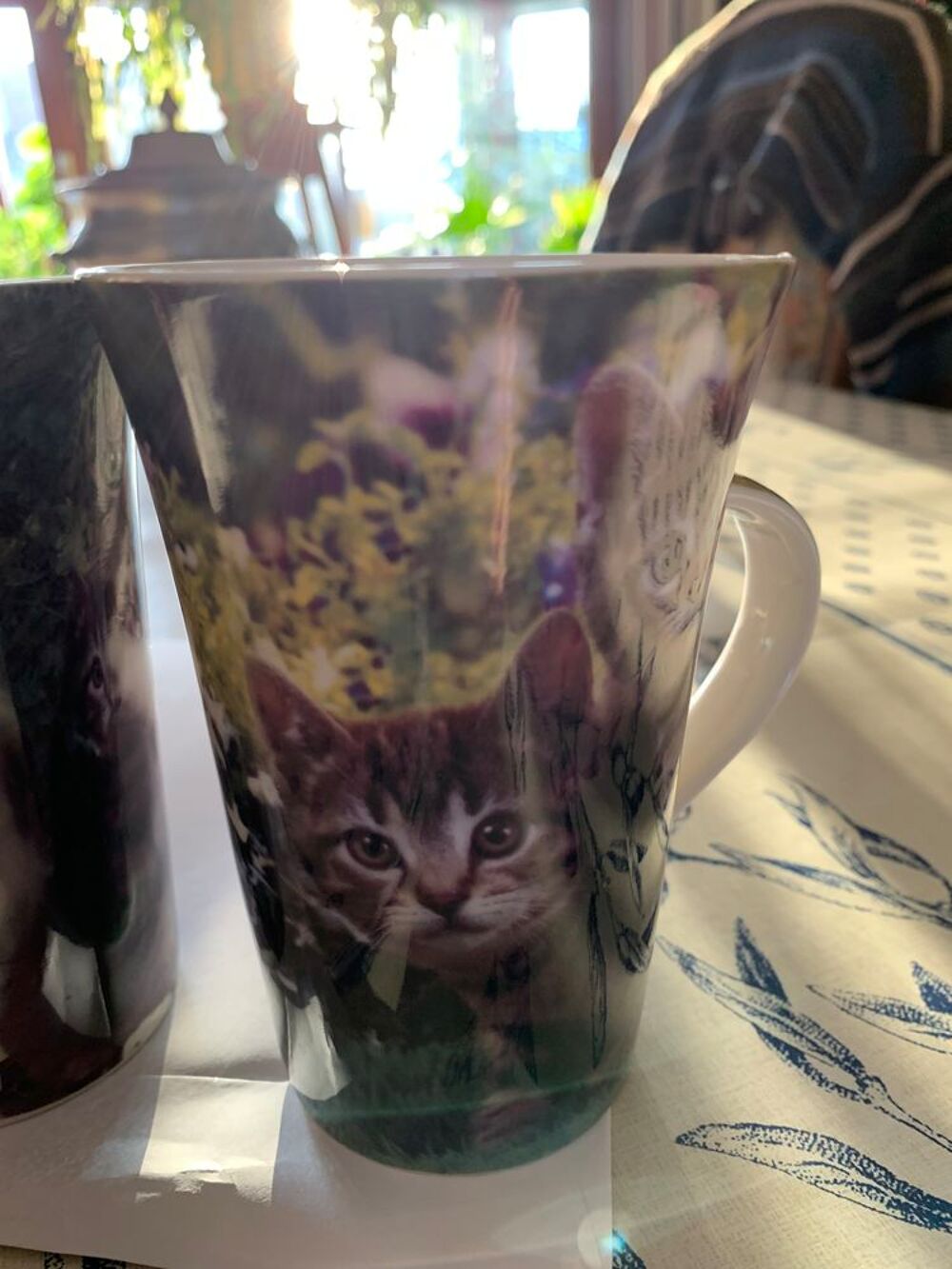 4 grands mugs d&eacute;cor chats Cuisine