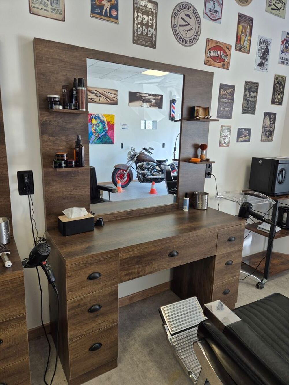 Meuble coiffeuse barbier Meubles