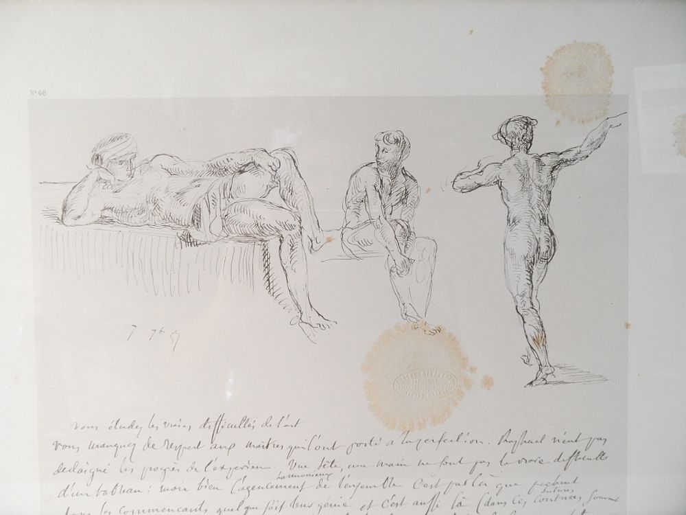 TABLEAU CADRE DELACROIX EUGENE FAC SIMILE ALFRED ROBAUT art Décoration