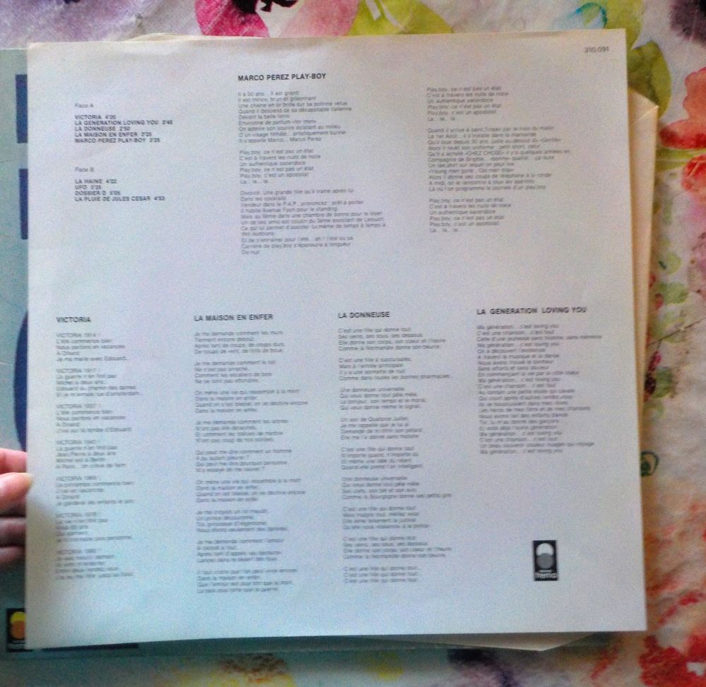 VYNIL 33T MICHEL SARDOU Album VICTORIA 1980 CD et vinyles