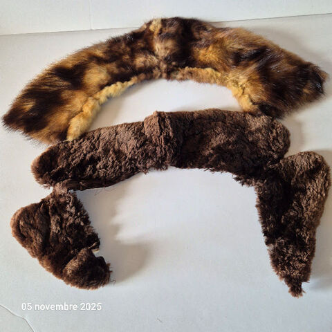 Col crant� et tour de cou en fourrure vintage pour manteau v 25 Saumur (49)