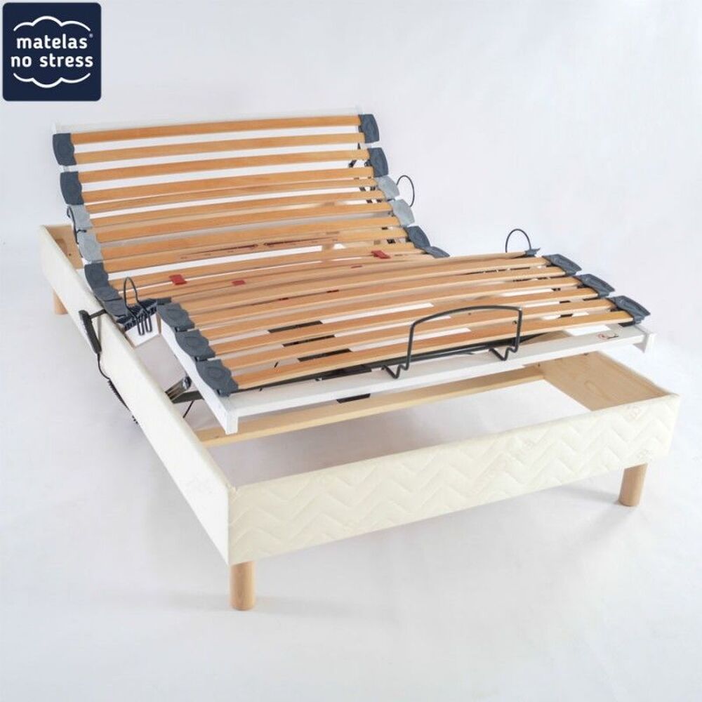 Lit relaxation &eacute;lectrique avec matelas 120x140 Meubles