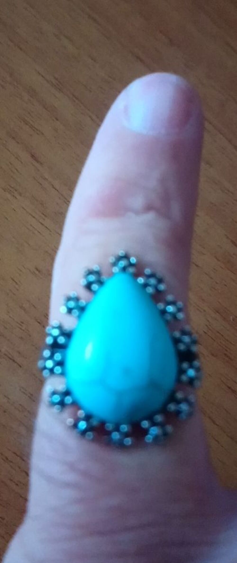 Bagues bleues turquoises Bijoux et montres
