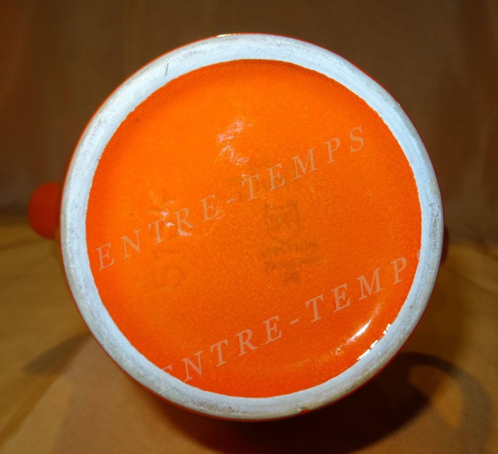 SCHRAMBERG TIVOLI SMF CHEVRETTE C&Eacute;RAMIQUE ORANGE VINTAGE Décoration