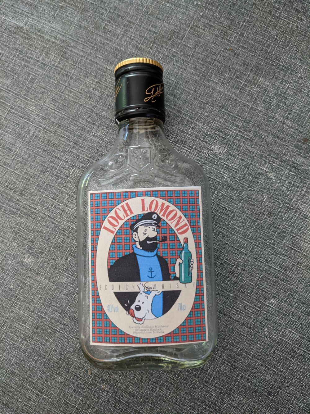 Flask du capitaine haddock Litron vide bouteille de whisky L Décoration