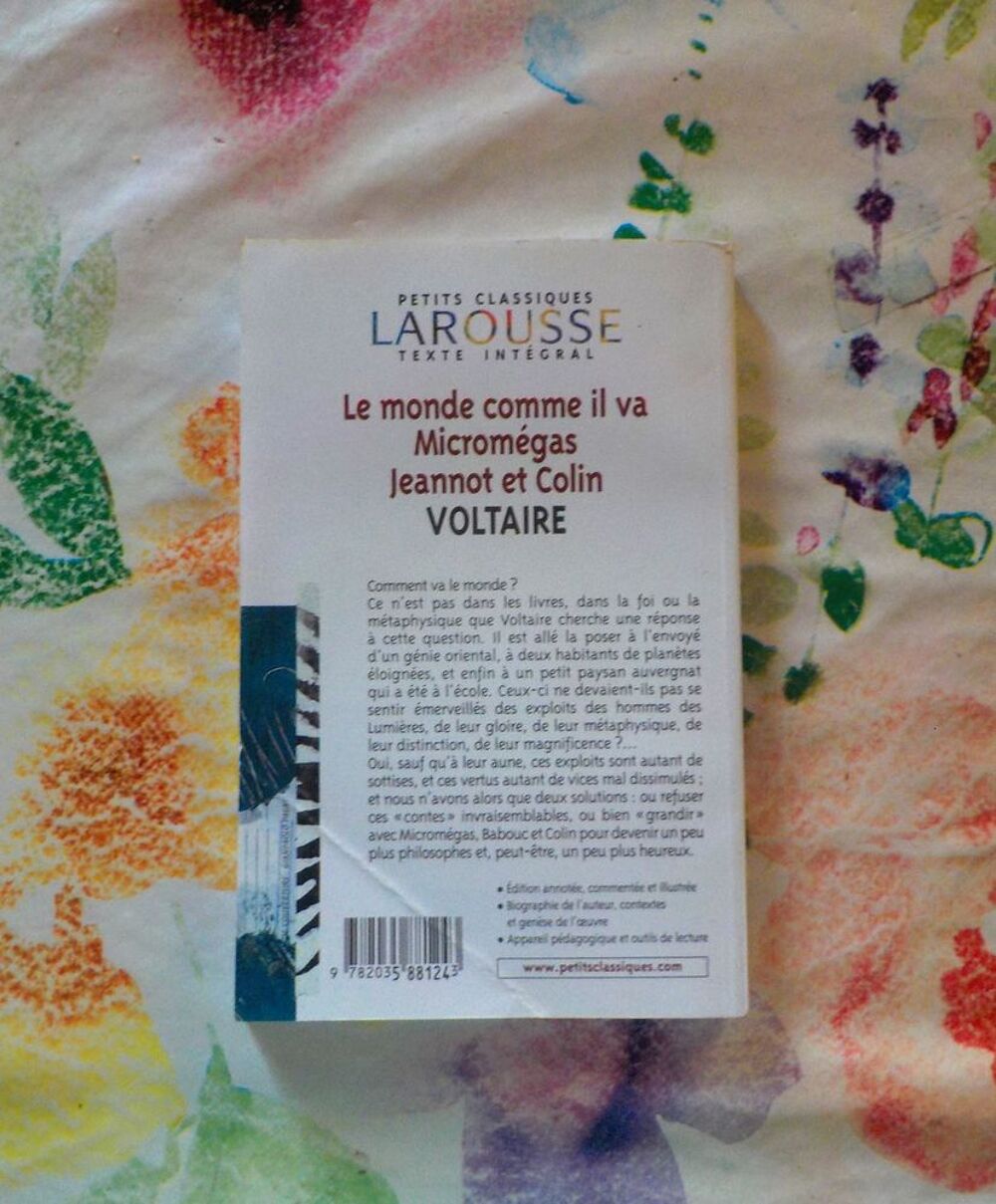 LE MONDE COMME IL VA MICROMEGAS JEANNOT ET COLIN de VOLTAIRE Livres et BD