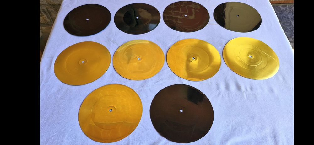 Vintage: 10 anciens disques publicitaire 33T, dima&egrave;tre 17cm

