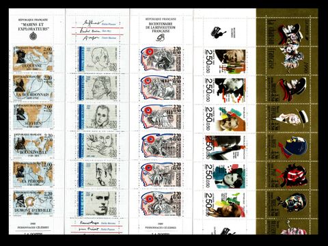 5 Carnets de timbres neufs 1988 à1992 Ayguesvives (31)