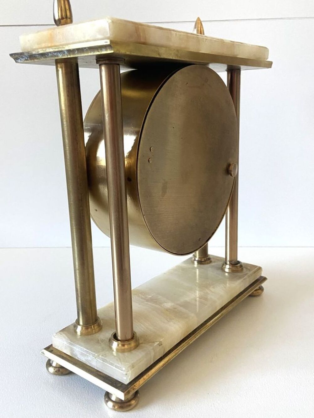 Vintage Pendulette Pendule Horloge Portique VEDETTE Marbre 